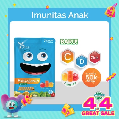 Youvit - Youvit Multivitamin Anak 7 Hari dengan Vit.C, D, Zink, Sayur & Buah 28g