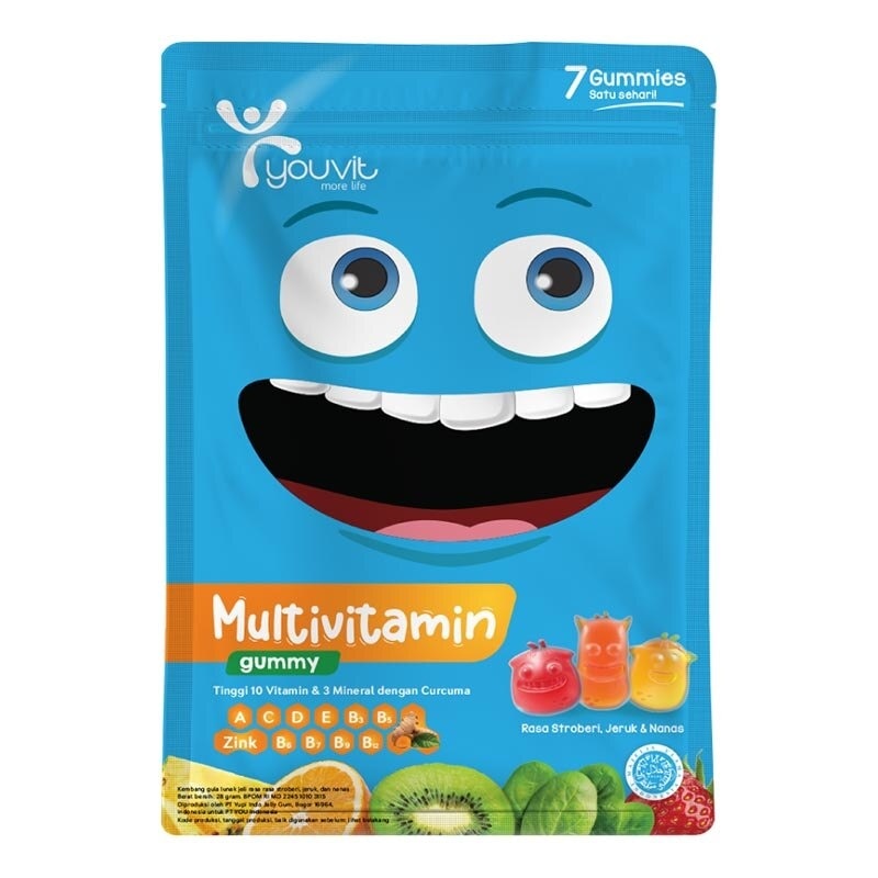 Youvit Multivitamin Anak 7 Hari dengan Vit.C, D, Zink, Sayur & Buah 28g