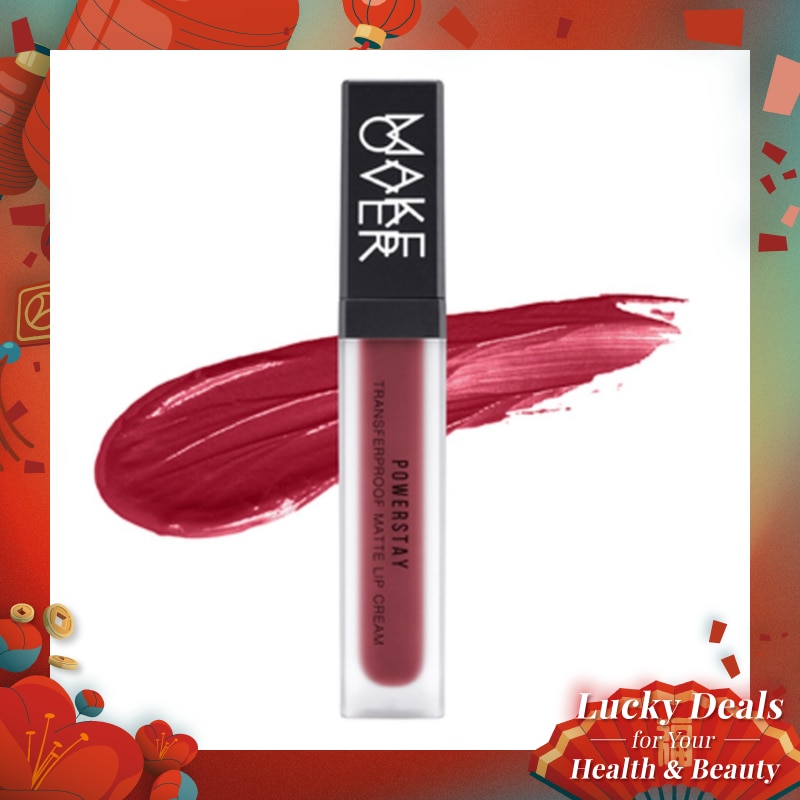 MAKE OVER Powerstay Transferproof Matte Lip Cream B05 Fired Up 7g