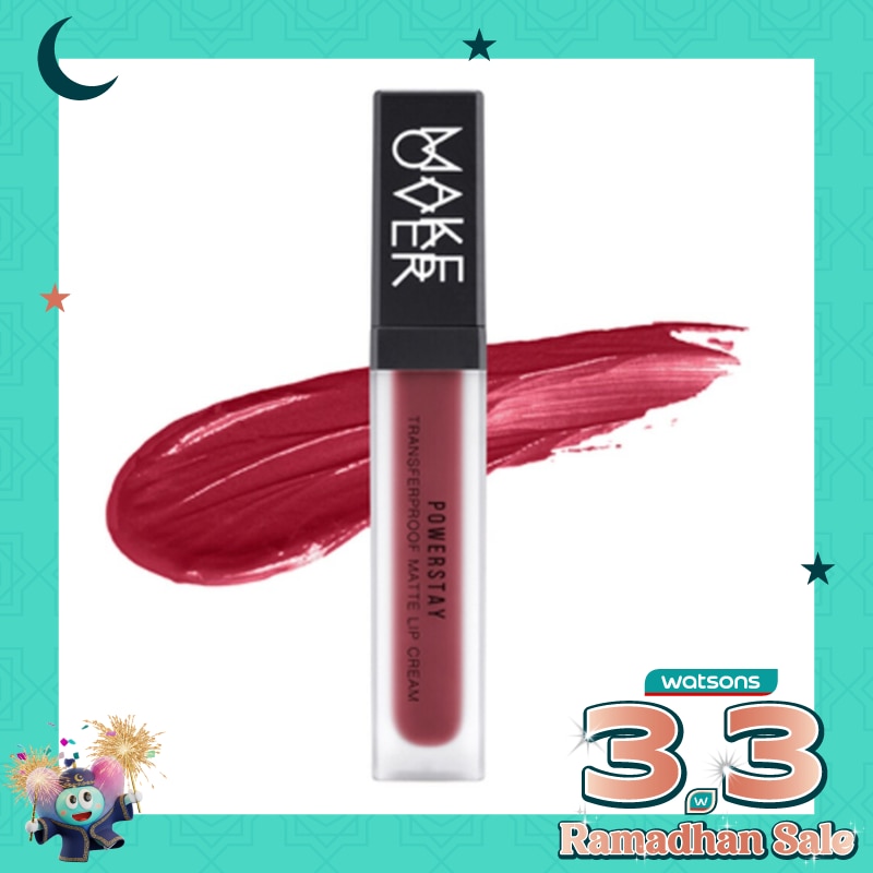 MAKE OVER Powerstay Transferproof Matte Lip Cream B05 Fired Up 7g