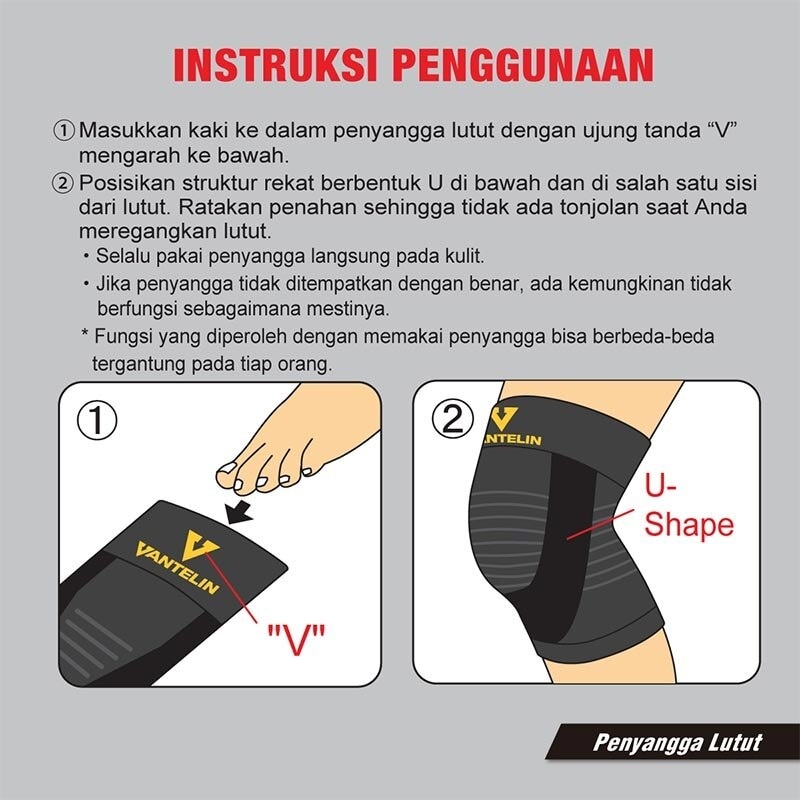 Knee Support Black M 1pc