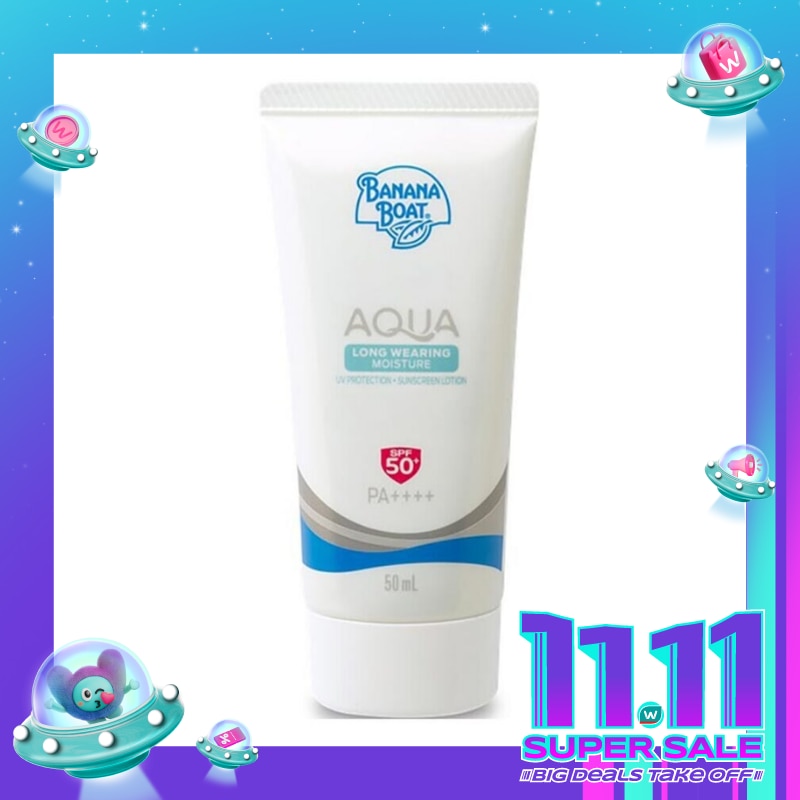 Banana Boat Simply Protect Aqua Long Wearing Moisture Suncreen Lotion SPF50+ 50ml