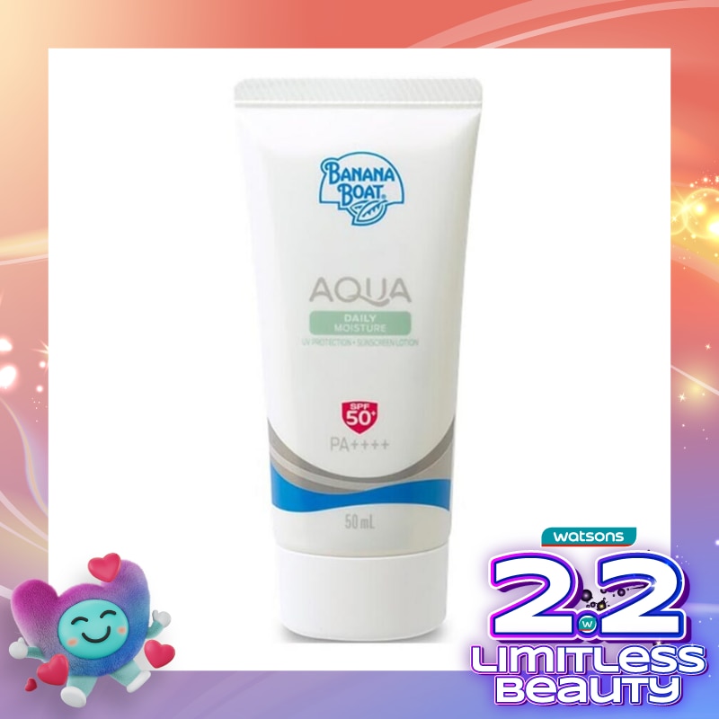 Banana Boat Simply Protect Aqua Daily Moisture Suncreen Lotion SPF50+ 50ml