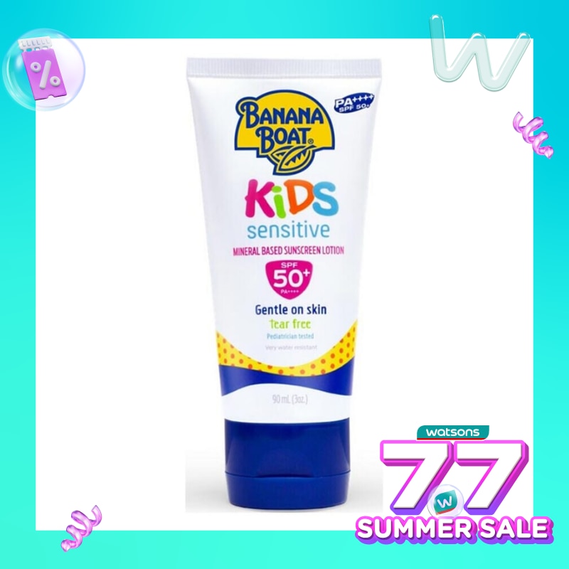 Banana Boat Kids Sensitive Suncreen Lotion SPF50+ 90ml