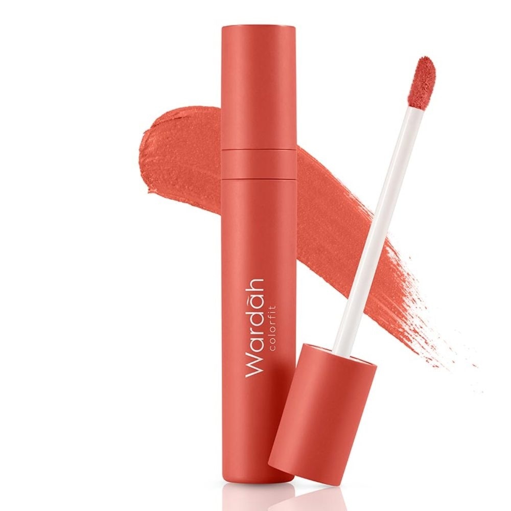 WARDAH Colorfit Velvet Matte Lip Mousse 10 Lively Coral 4g