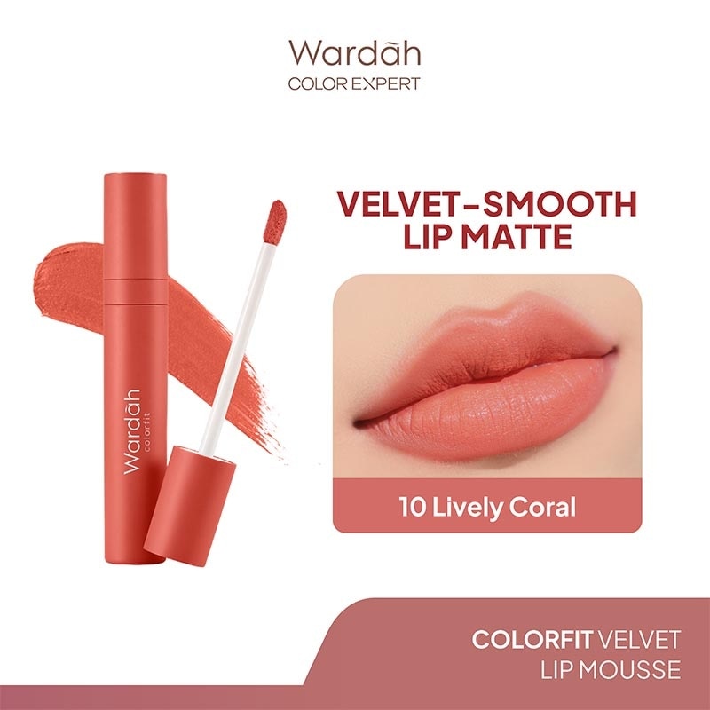 Promo Harga Wardah Colorfit Velvet Matte Lip Mousse 10 4 gr - Watsons