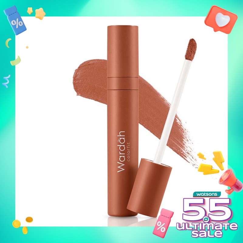 Wardah Colorfit Velvet Matte Lip Mousse 14 Dainty Caramel 4g