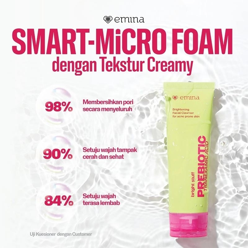 Emina Bright Stuff Prebiotic Tranexamic Acid Brightening Facial Cleanser 50ml