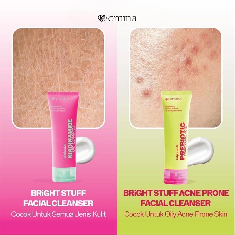 Emina Bright Stuff Prebiotic Tranexamic Acid Brightening Facial Cleanser 50ml