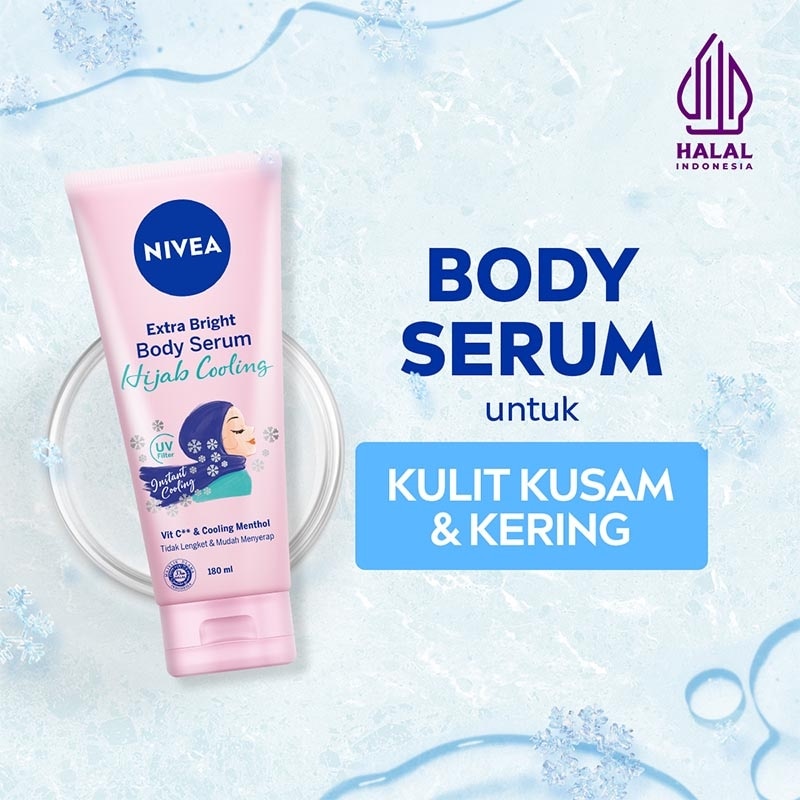 Nivea Hijab Brightning Cooling Fresh Body Serum 180mL