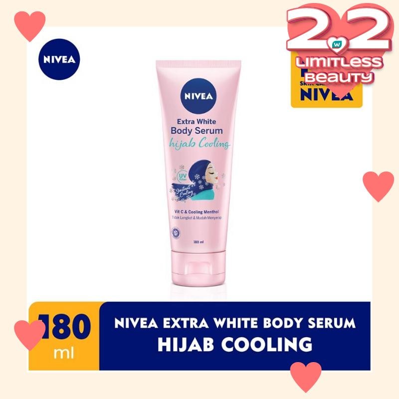 Promo Harga Nivea Body Serum Extra White Hijab Cooling 180 ml - Watsons