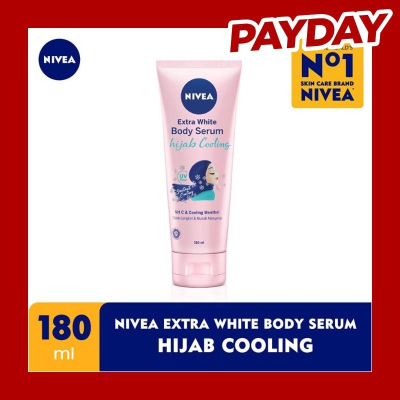 Promo Harga Nivea Body Serum Extra White Hijab Cooling 180 ml - Watsons