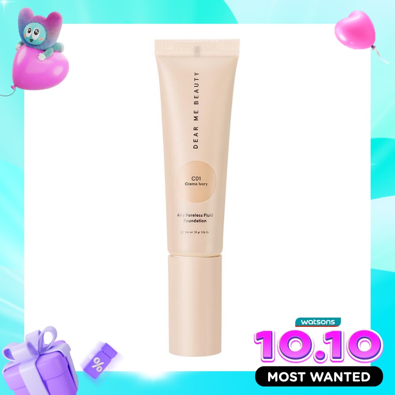 Dear Me Beauty Airy Poreless Fluid Foundtaion C01 Creme Ivory 30g image