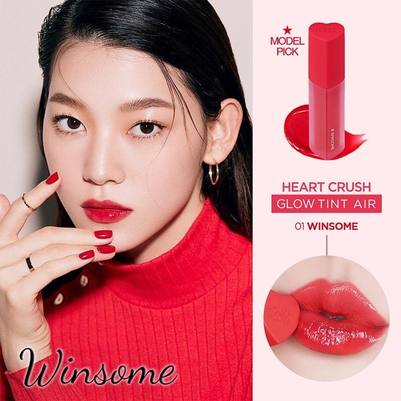 Holika Holika Heart Crush Glow Tint Air 01 Winsome Red 3g