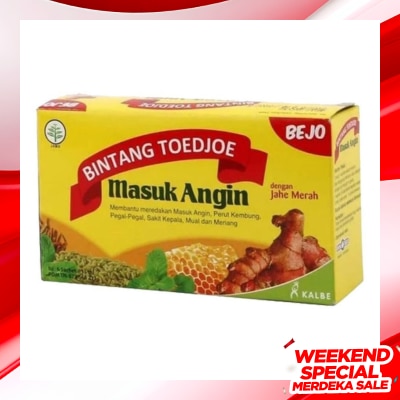 BINTANG TOEDJOE Masuk Angin Bejo Jahe Merah 6 Sachet