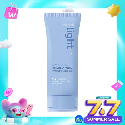 LIGHT+ - Light+ by Wardah Low pH Nano Niacinamide Hyaluronic Zinc Whip Facial Foam 100ml - Lightening