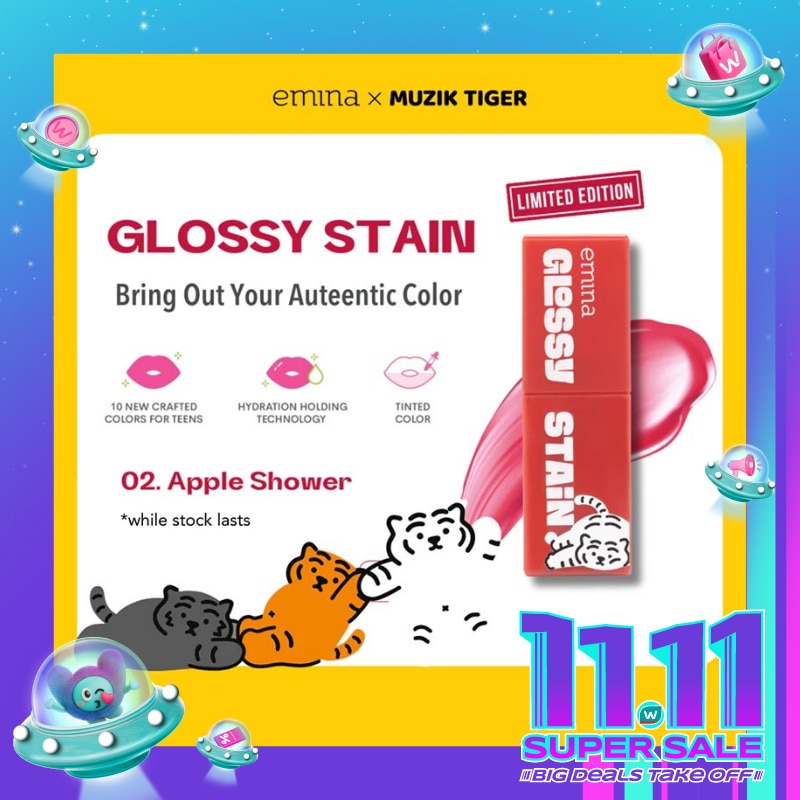 EMINA [Limited Edition] Emina Glossy Stain 02 Apple Shower 3g (Collaboration)