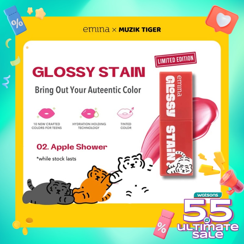 EMINA [Limited Edition] Emina Glossy Stain 02 Apple Shower 3g (Collaboration)