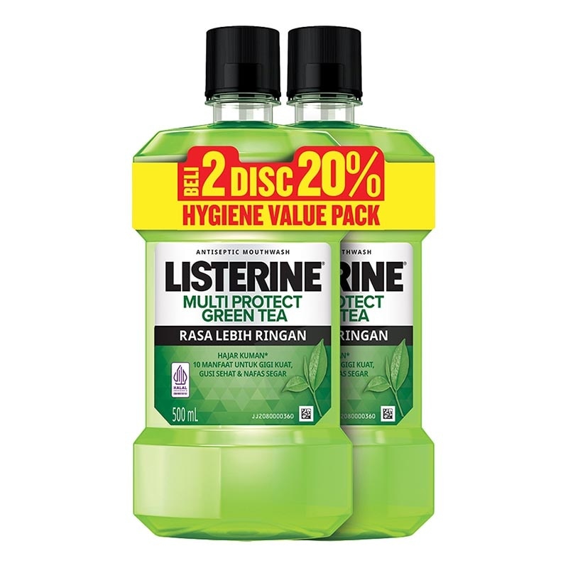Twin Pack Natural Green Tea Mouthwash 500ml image