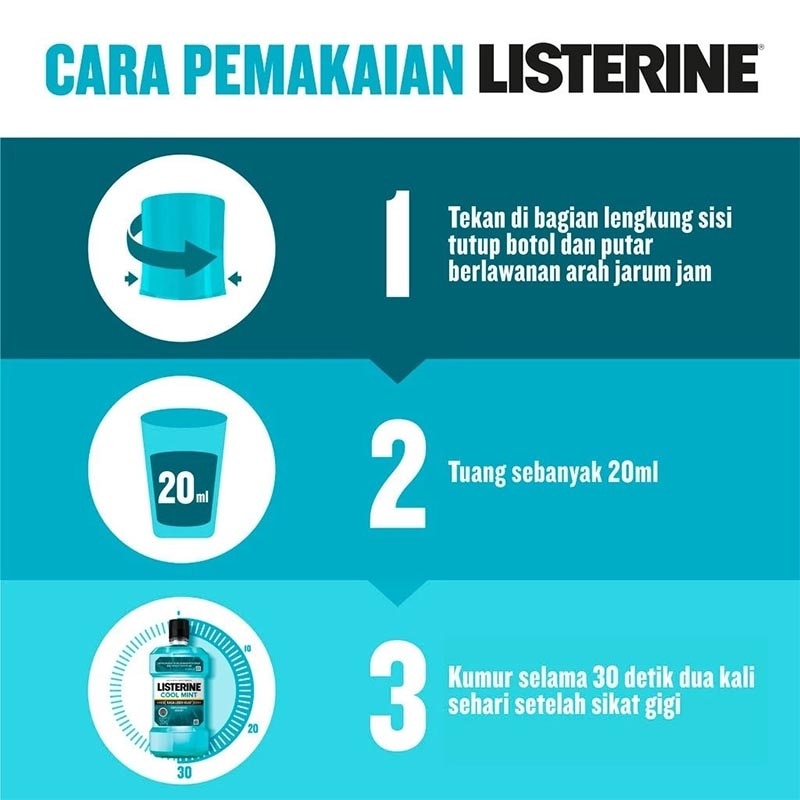 Twin Pack Cool Mint Antiseptic Mouthwash 500ml image