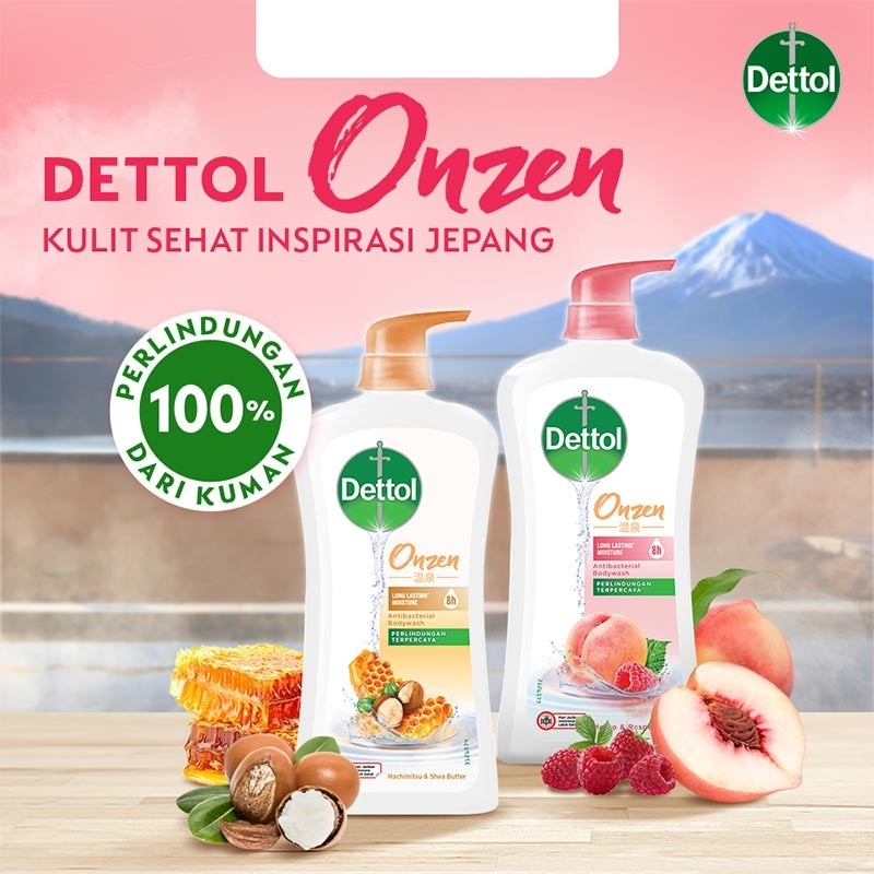 Dettol Body Wash Onzen Hachimitsu Honey Refill 410ml