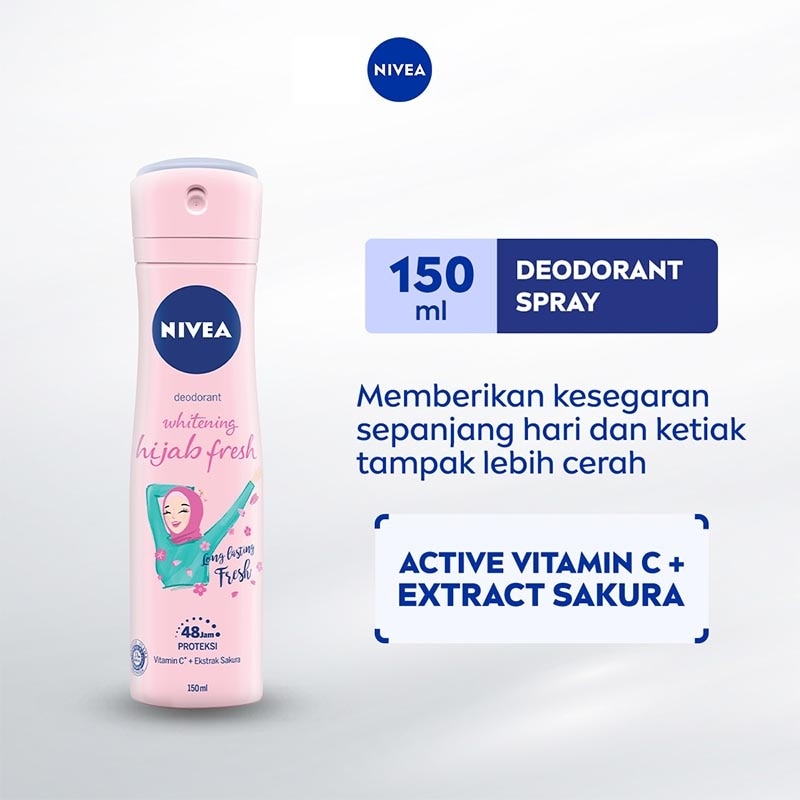 Promo Harga Nivea Deo Spray Whitening Hijab Fresh 150 ml - Watsons