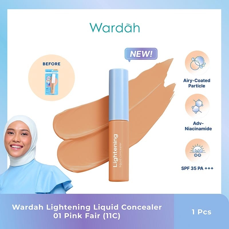 Wardah Lightening Liquid Concealer 01 Pink Fair (11C) 6g