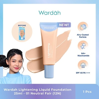 LIGHT+ - Wardah Lightening Liquid Foundation 01 Neutral Fair (12N) 25ml
