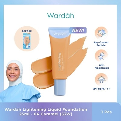 WARDAH Wardah Lightening Liquid Foundation 04 Caramel (53W) 25ml