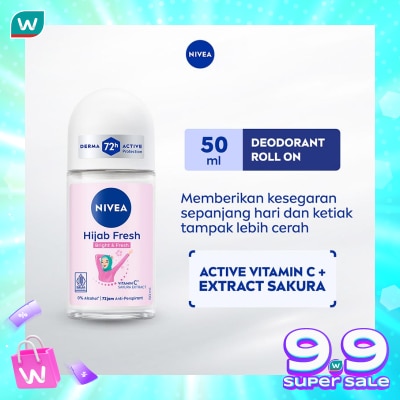 NIVEA Nivea Deodorant Roll On Hijab Fresh Bright & Fresh 50ml