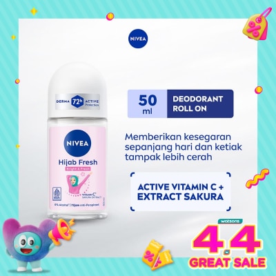 NIVEA - Nivea Deodorant Roll On Hijab Fresh Bright & Fresh 50ml