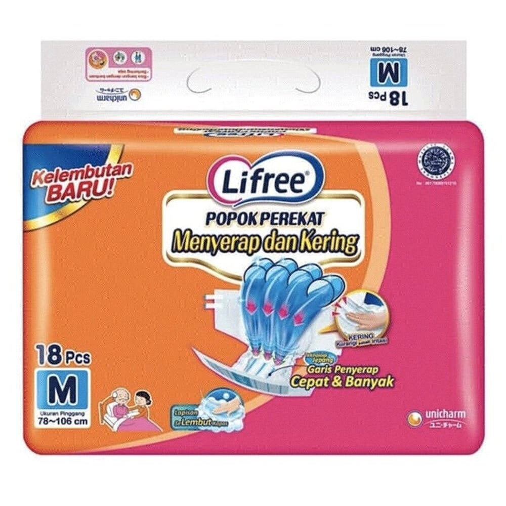 Lifree Popok Perekat Menyerap dan Kering