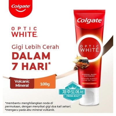 COLGATE Colgate Optic White Whitening Toothpaste Volcanic Mineral 100g - Pasta Gigi