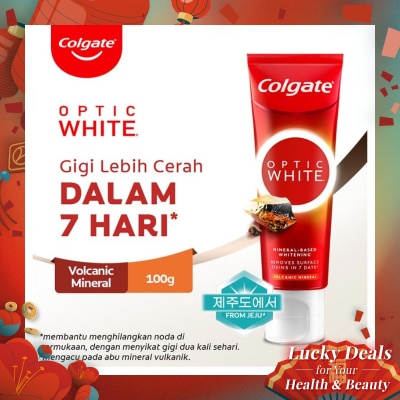 COLGATE Colgate Toothpaste Optic White Volcanic Mineral 100g