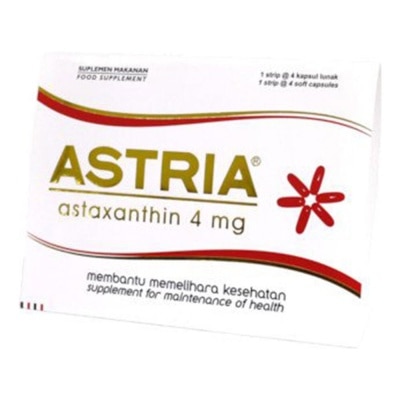 ASTRIA Astaxanthin 4mg 1 Strip @ 4 Soft Capsules