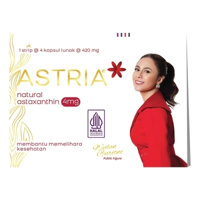 ASTRIA Astaxanthin 4mg 1 Strip @ 4 Soft Capsules