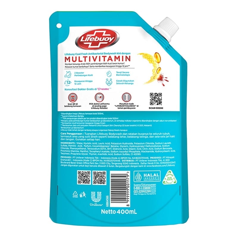 Lifebuoy Body Wash Cool Refill 450ml