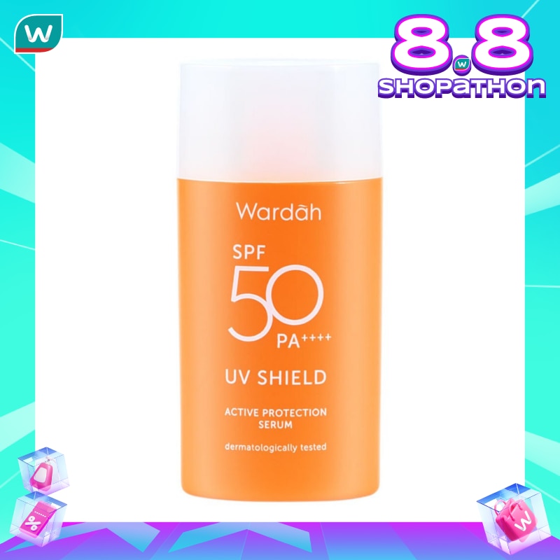 Promo Harga Wardah UV Shield Active Protect Serum SPF50 35 ml - Watsons