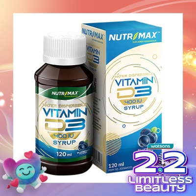 NUTRIMAX Nutrimax Vitamin D3 400 IU Syrup 120ml