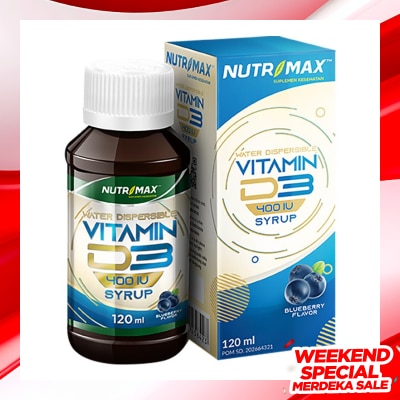 NUTRIMAX Nutrimax Vitamin D3 400 IU Syrup 120ml