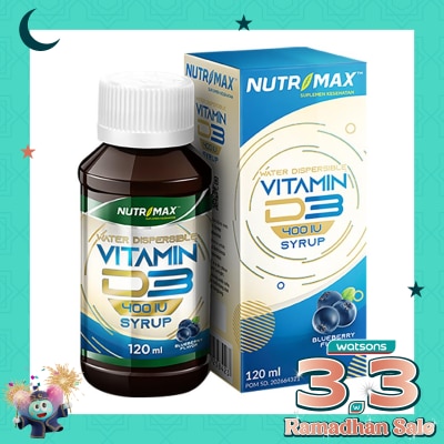 NUTRIMAX Nutrimax Vitamin D3 400 IU Syrup 120ml