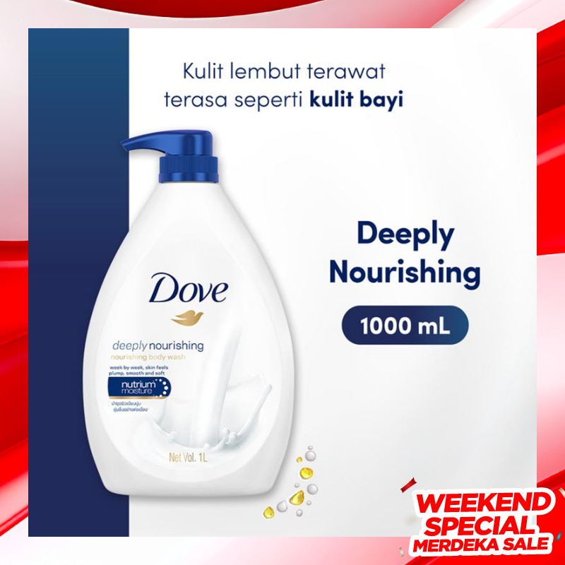 Promo Harga Dove Body Wash Deeply Nourishing 1000 ml - Watsons