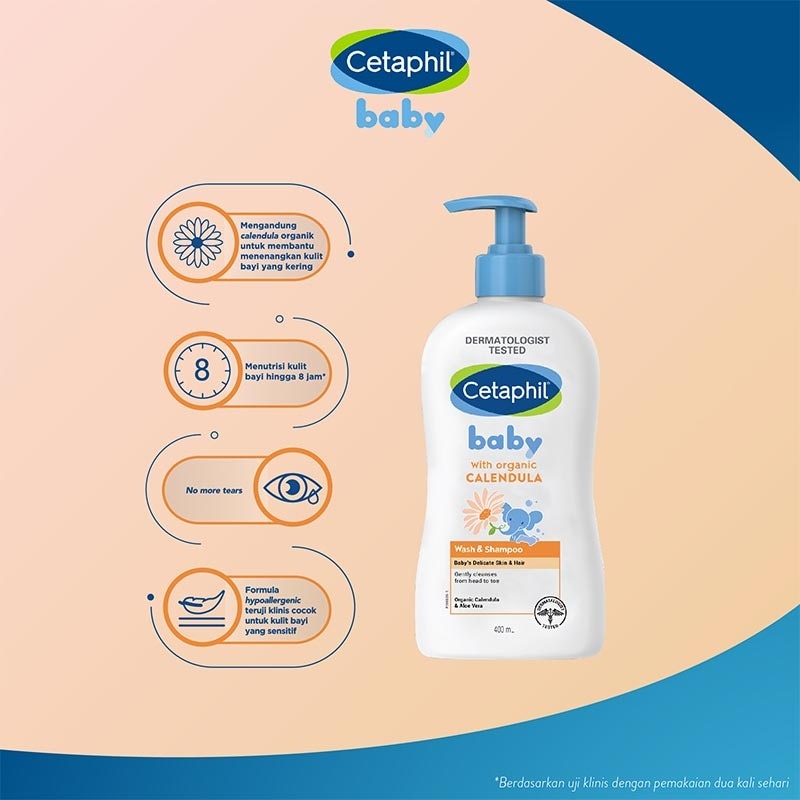 Cetaphil Baby Gentle Wash & Shampoo with Organic Calendula 400ml