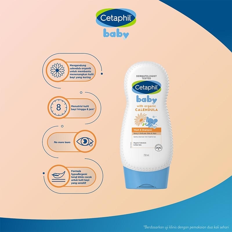 Cetaphil Baby Gentle Wash & Shampoo with Organic Calendula 230ml