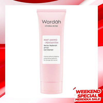 WARDAH Wardah Hydra Rose NMF Amino + Pentavitin Barrier Replenish pH 5.5 Gel Cleanser 100ml
