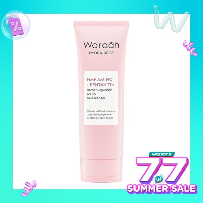 WARDAH Wardah Hydra Rose NMF Amino + Pentavitin Barrier Replenish pH 5.5 Gel Cleanser 100ml