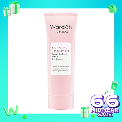 WARDAH Wardah Hydra Rose NMF Amino + Pentavitin Barrier Replenish pH 5.5 Gel Cleanser 100ml
