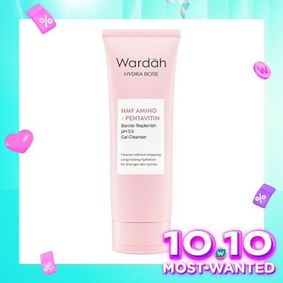 WARDAH Wardah Hydra Rose NMF Amino + Pentavitin Barrier Replenish pH 5.5 Gel Cleanser 100ml