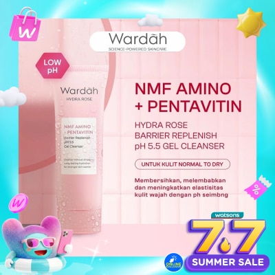 WARDAH - Wardah Hydra Rose NMF Amino + Pentavitin Barrier Replenish pH 5.5 Gel Cleanser 100ml