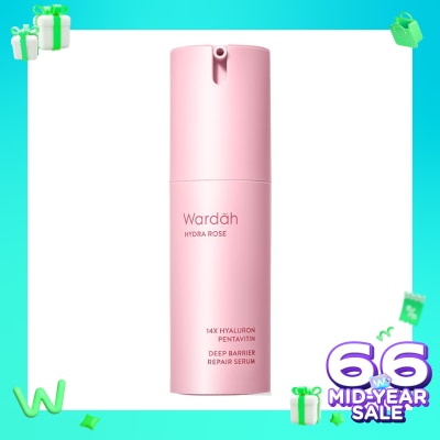 WARDAH Wardah Hydra Rose 14X Hyaluronic Pentavitin Deep Barrier Repair Serum 30ml
